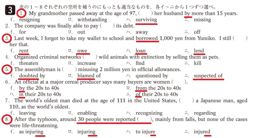 MARCHの文法問題と分析結果