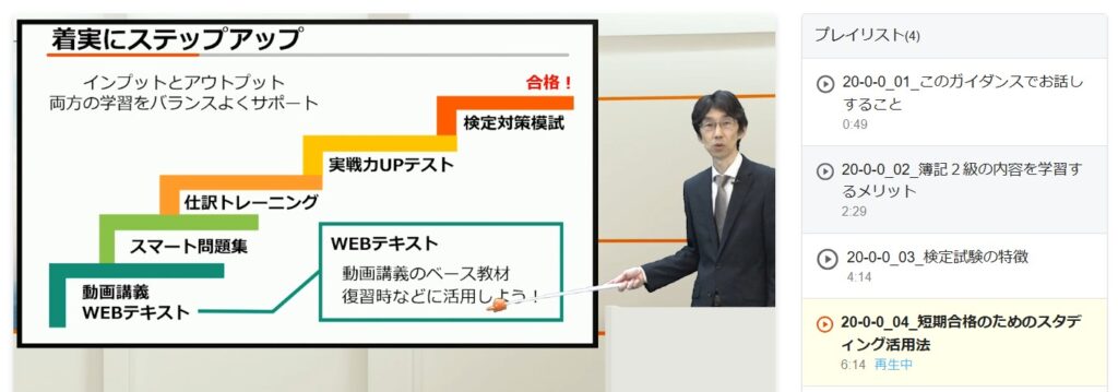 スタディングの学習コンテンツの例