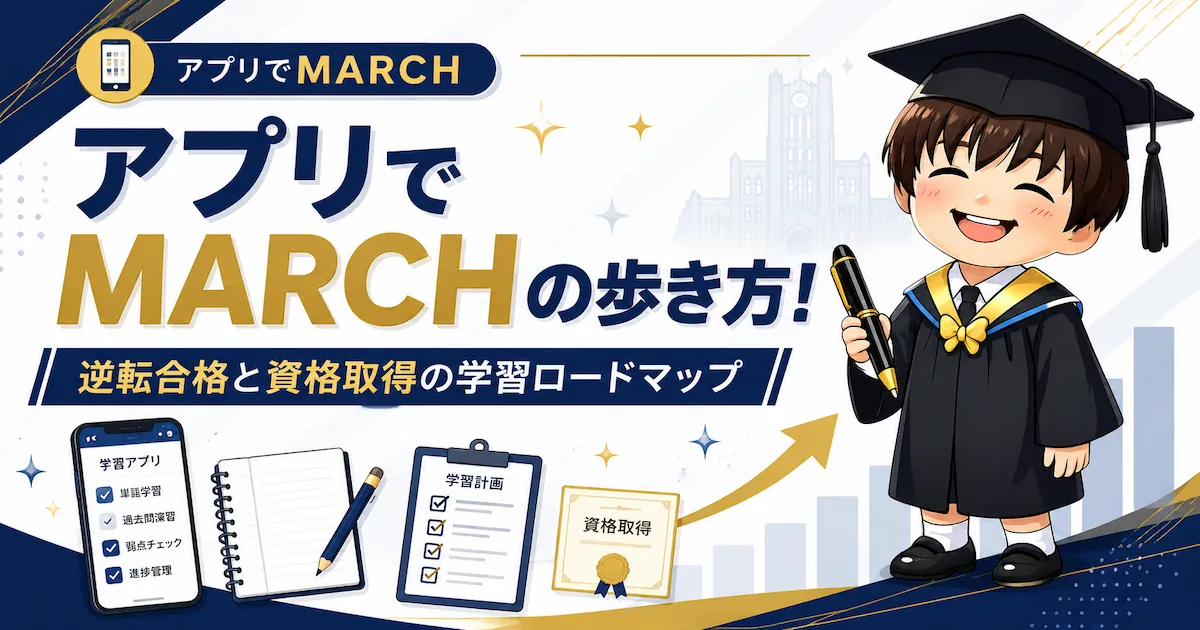アプリでMARCHの学習ロードマップ